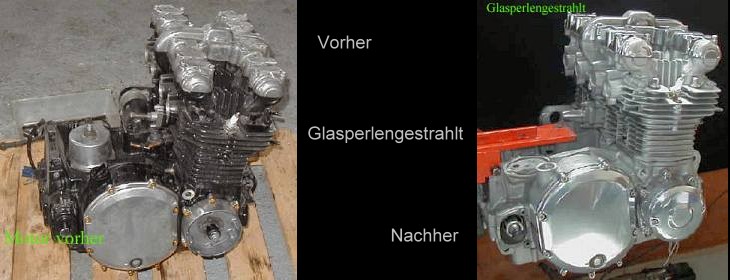 Perlstrahlen von Motoren